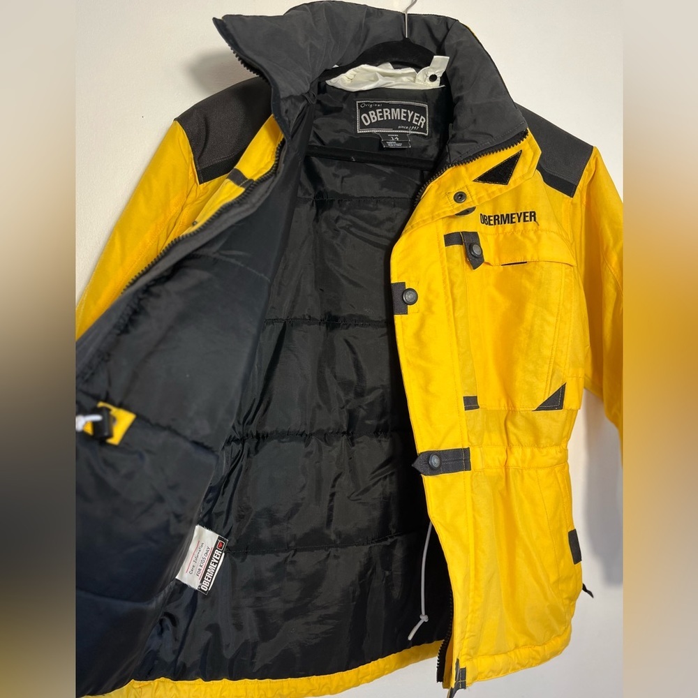 Obermeyer Cherokee Yellow Ski Jacket/Coat size juniors 14 - Picture 2 of 9